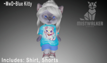 ~MwD~ Blue Kitty Tshirt set (ADD ME)