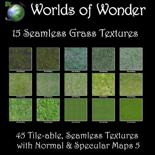 WoW 15 Seamless Grass Textures & Maps