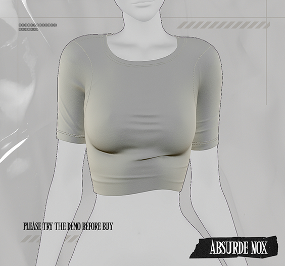 Absurde Nox // Cropped Top_Offwhite