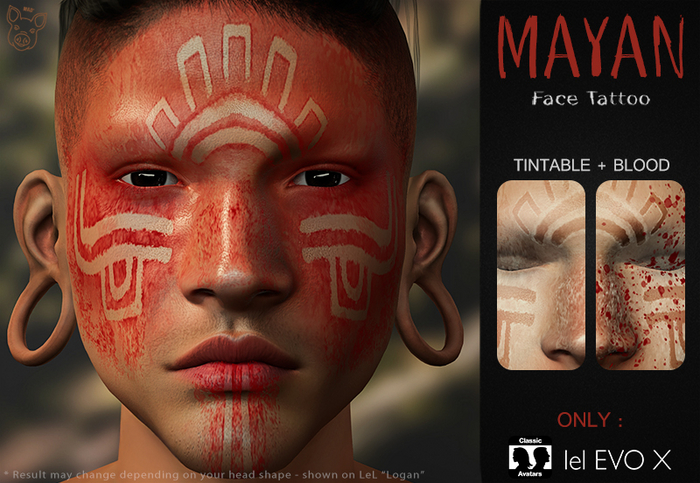 Mad' - Mayan FaceTattoo [BOM + EVOX]