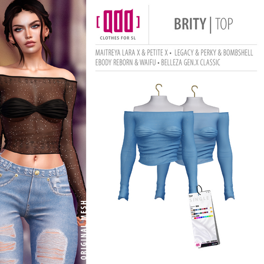 [ADD] Brity Top - BlueL