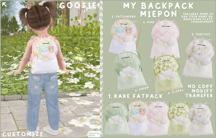 Goosie - My Backpack - Fatpack - Boxed