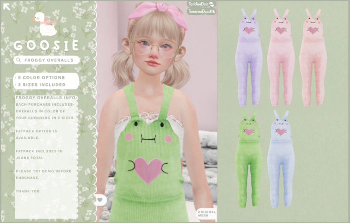 Goosie - Froggy Overalls - Demo - Unpack