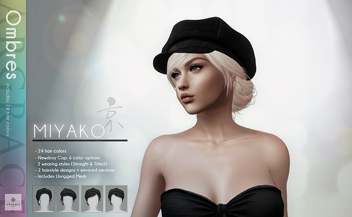 *ARGRACE* Newsboy Cap #MIYAKO - Ombres