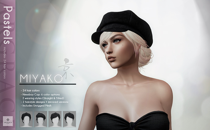 *ARGRACE* Newsboy Cap #MIYAKO - Pastels