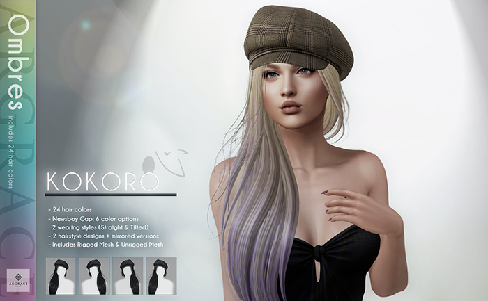 *ARGRACE* Newsboy Cap #KOKORO - Ombres