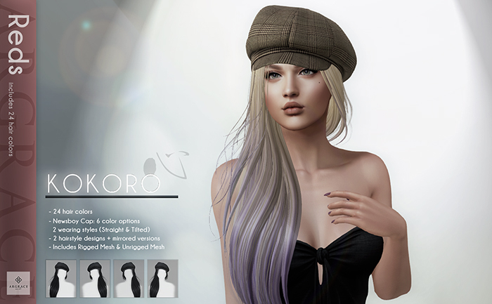 *ARGRACE* Newsboy Cap #KOKORO - Reds