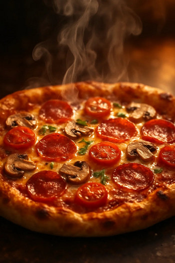 Sizzling Pepperoni Pizza Poster