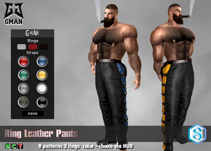 [GMan] P - Ring Leather Pants_Signature
