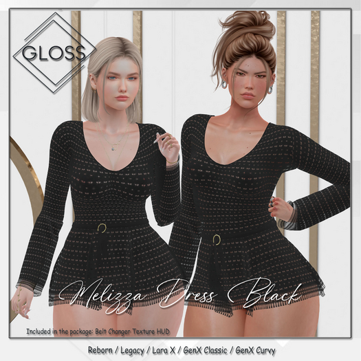 *Gloss* Melizza Dress Black