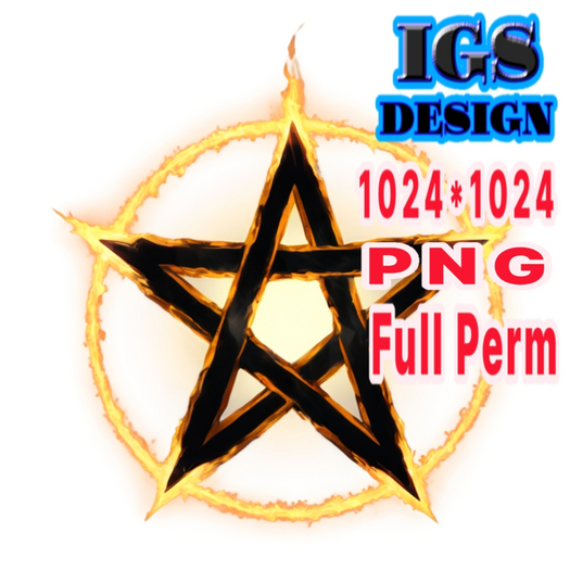 Burning Pentacle PNG Texture