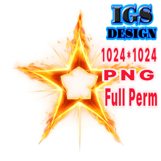 Pentagram From Fire - PNG Texture