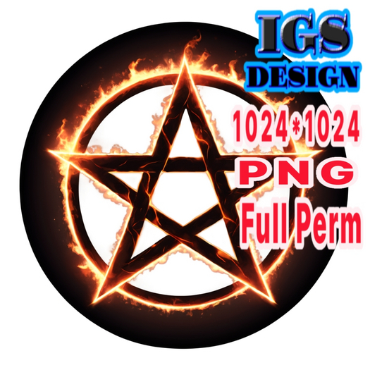 Firery Pentacle PNG Texture