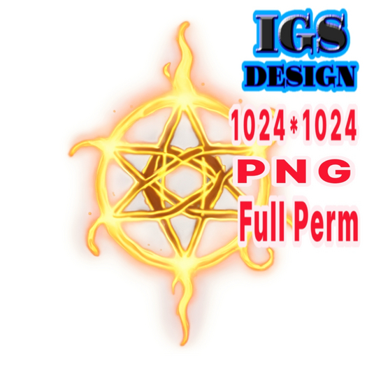 Glowing Fire Pentacle PNG Texture