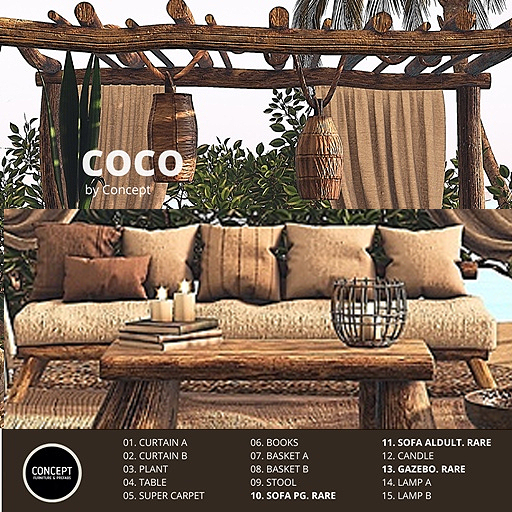 10. CONCEPT COCO SOFA*. PG. RARE