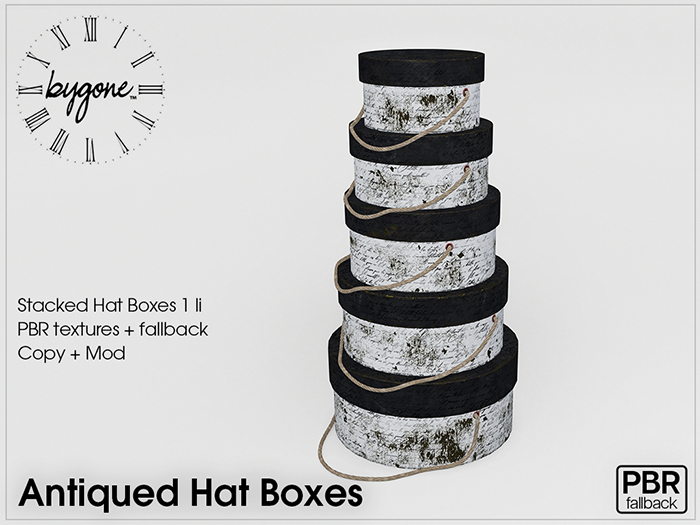 Antiqued Hat Boxes