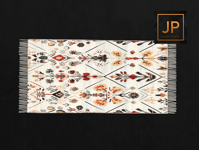 08.DD Kaela Fringed Rug Boxed