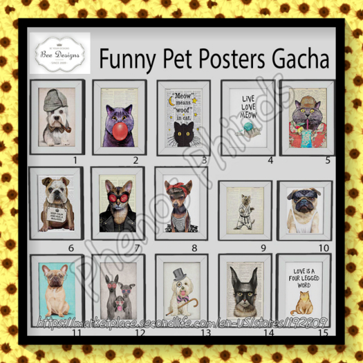 11 Bee Designs Funny Pet Posters