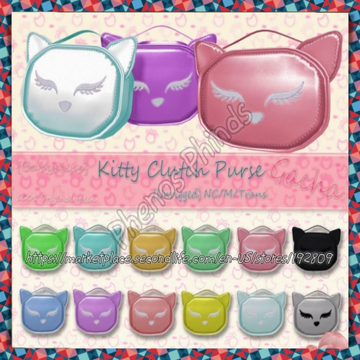 {Babysteps} Cat Purse (White) RETIRED GACHA