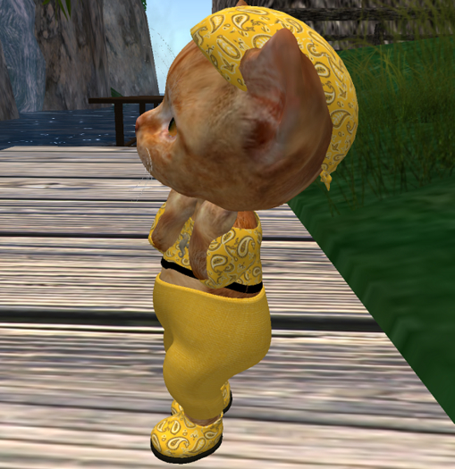 Dinkie Bandana Crop/Capris yellow