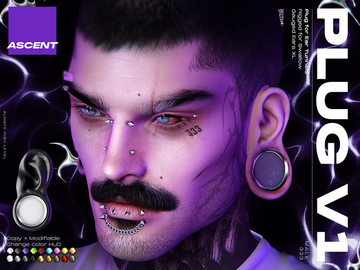 ASCENT - Plug V1 M (Swallow Gauged XL Ears)