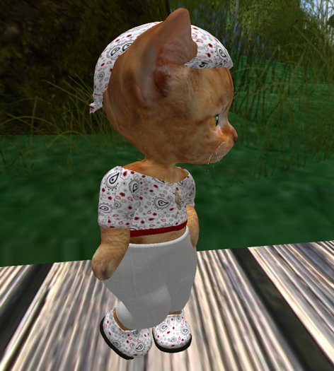 Dinkie Bandana Crop/Capris white