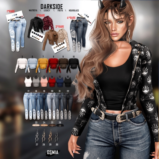 OSMIA - Darkside.Gacha.Jeans - Gray Colors - L - RARE