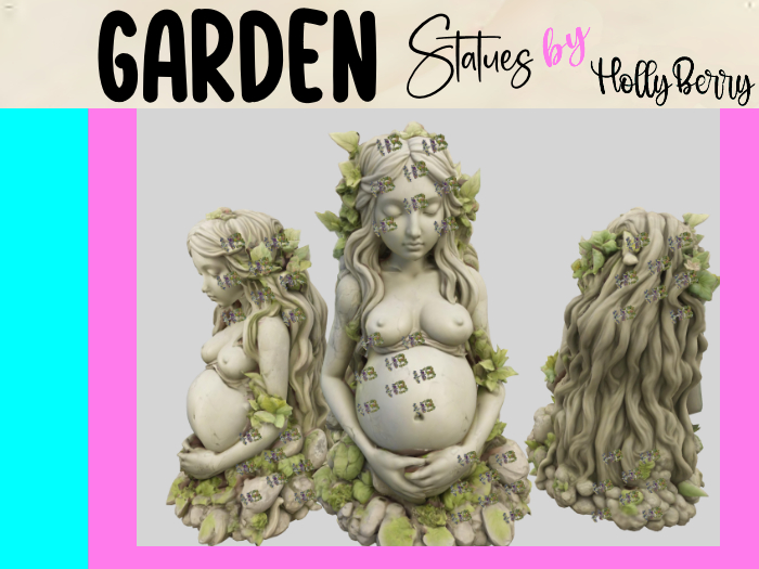 HB: Botanical Stone Pregnancy Statue FuLL PERM