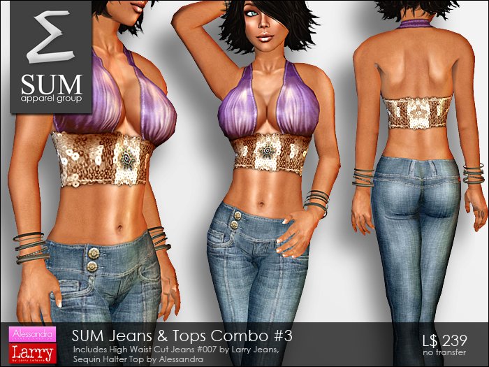 SUM - Jeans & Tops Combo #3 PURPLE