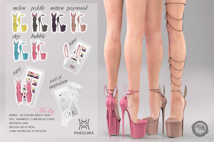 PHEDORA / Molly heels ( Pearwood )