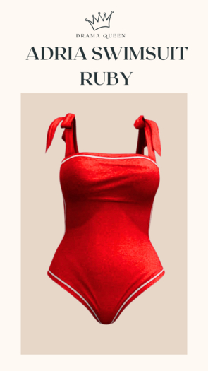 DRAMA QUEEN Adria Swimsuit - Ruby (ADD)