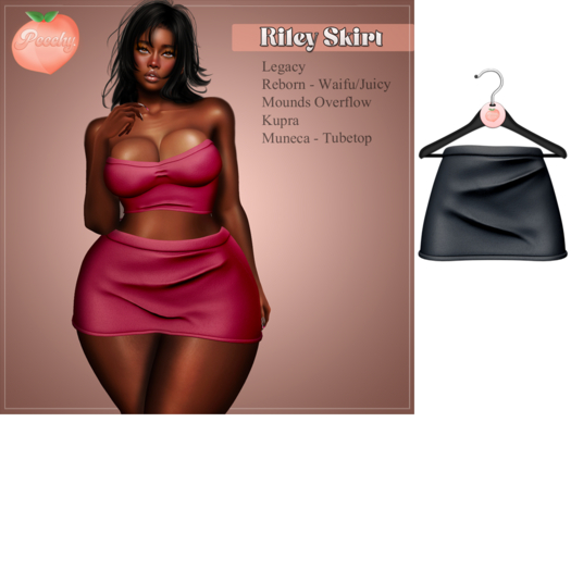 Peechy. Riley Skirt  - Black 