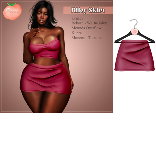 Peechy. Riley Skirt  - Cranberry 