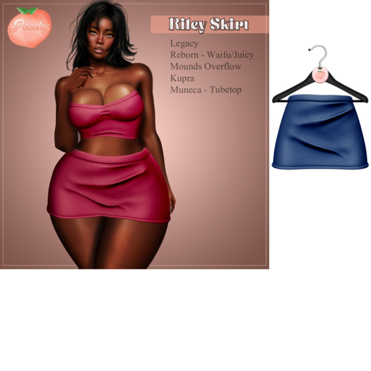 Peechy. Riley Skirt  - Navy 