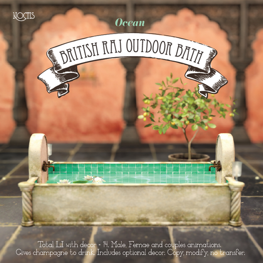 [noctis] British Raj outdoor bath/ocean ADD ME to unpack