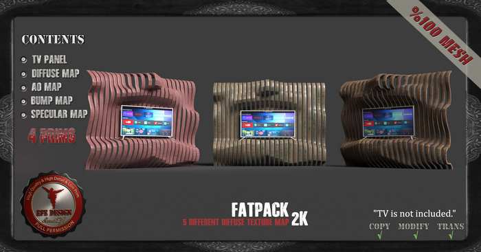 (Efe Design) Tv Panel Fatpack Fullperm