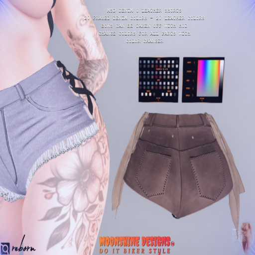 MSD Denim & Leather Shorts  MINI PACK