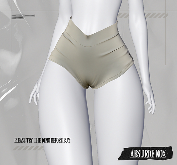 Absurde Nox // Mini Short  // Offwhite