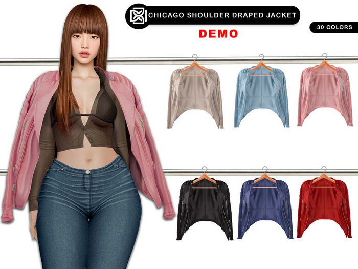 Addams - Chicago Shoulder Draped Jacket #DEMO