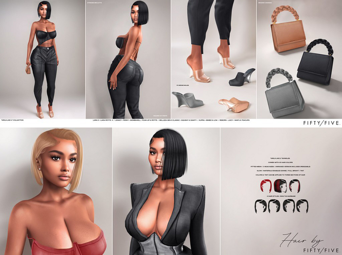 FIFTY/FIVE. "GLU" Collection/Hair - Megapack