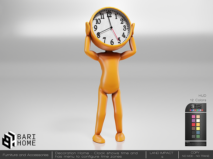 [BARI HOME] Doll Head Clock