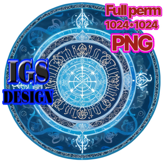 Blue Carpet With Sigils For Ritual Places PNG Texture