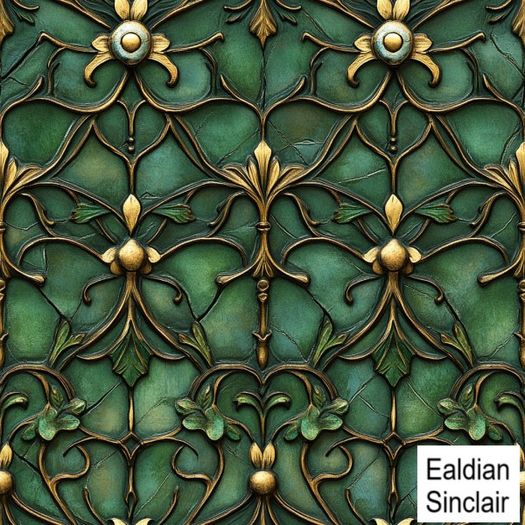 Cracked Embossed Leather Gilded Seamless Texture