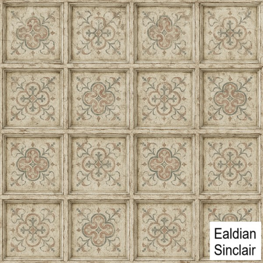 Painted Medieval Paneling Seamless Texture