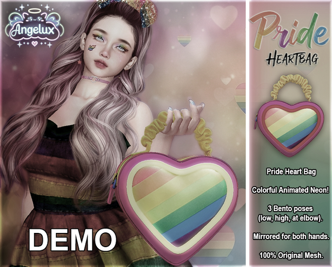 *Angelux*  Pride HeartBag - Neon Animated DEMO