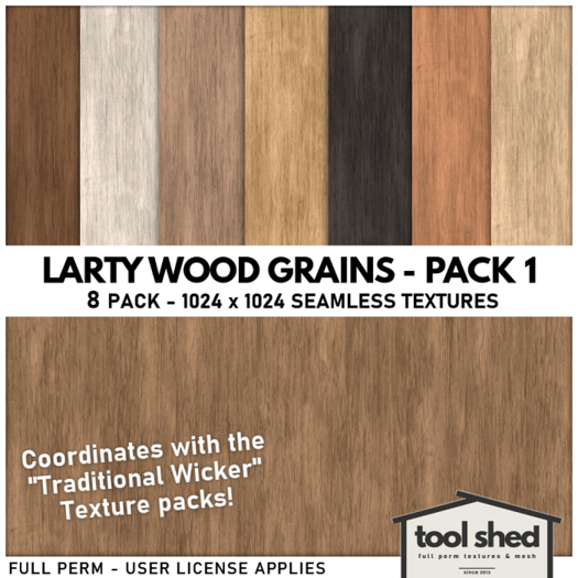 Tool Shed - Larty Wood Grains - Pack 1 