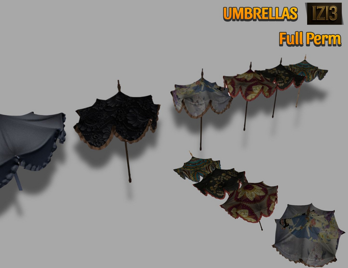 Mesh Umbrella 4 impact Multiple Textures Full Perm isabelleize