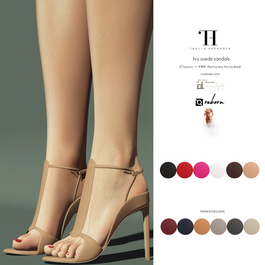 Thalia Heckroth - Ivy suede sandals FATPACK