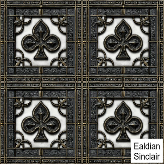 Bronze and White Metal Embossed Seamless Texture