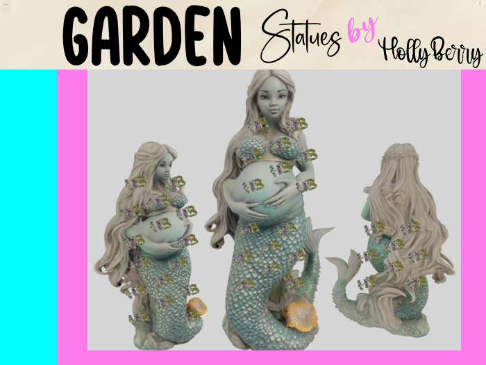 HB: Pregnant Mermaid Statue FuLL PERM